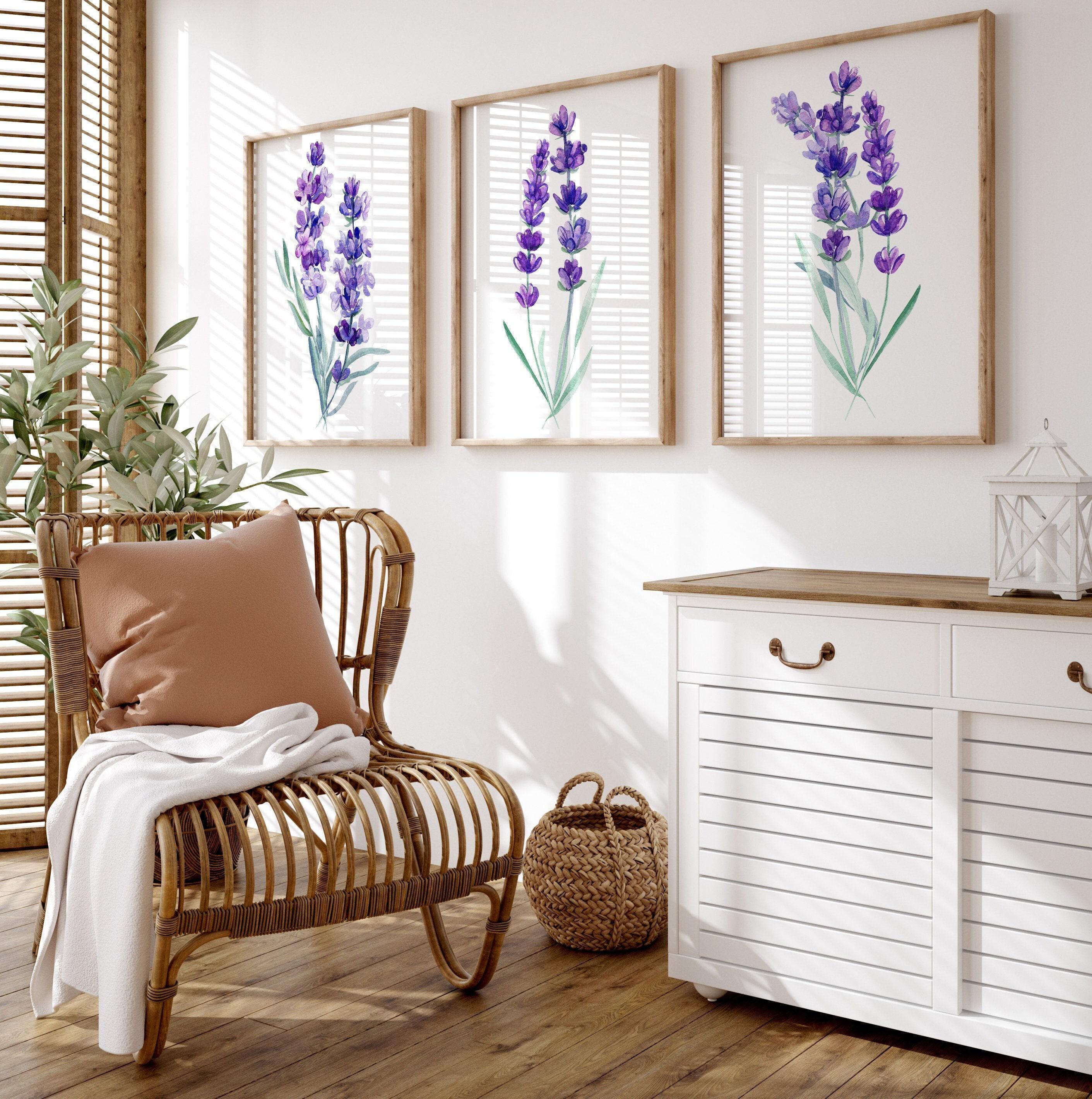 【 L出品 】 50×40cm size art Lavender Flower Artwork - Purple Floral Wall Art - Lavender