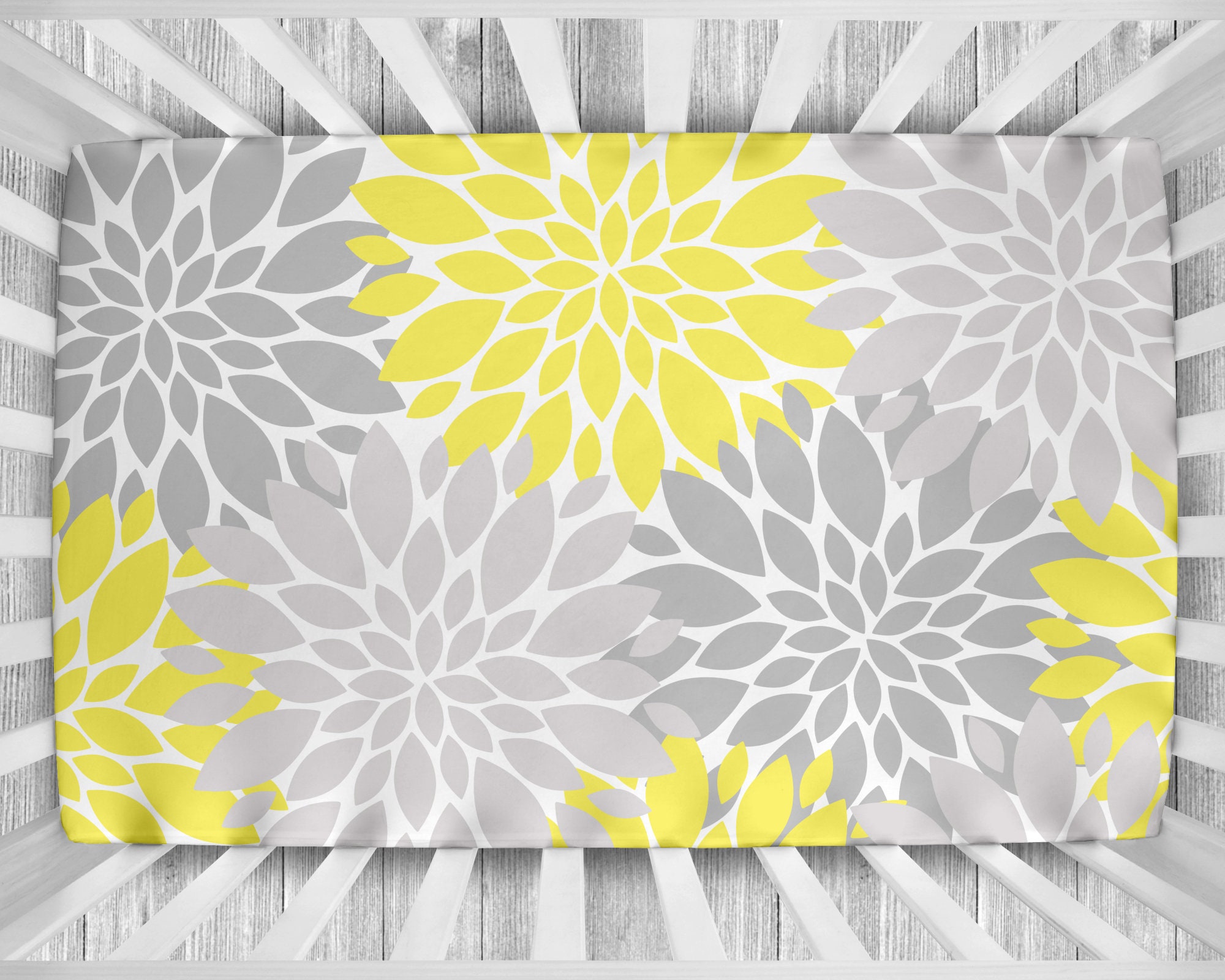 Grey and Yellow Nursery Bedding Etsy