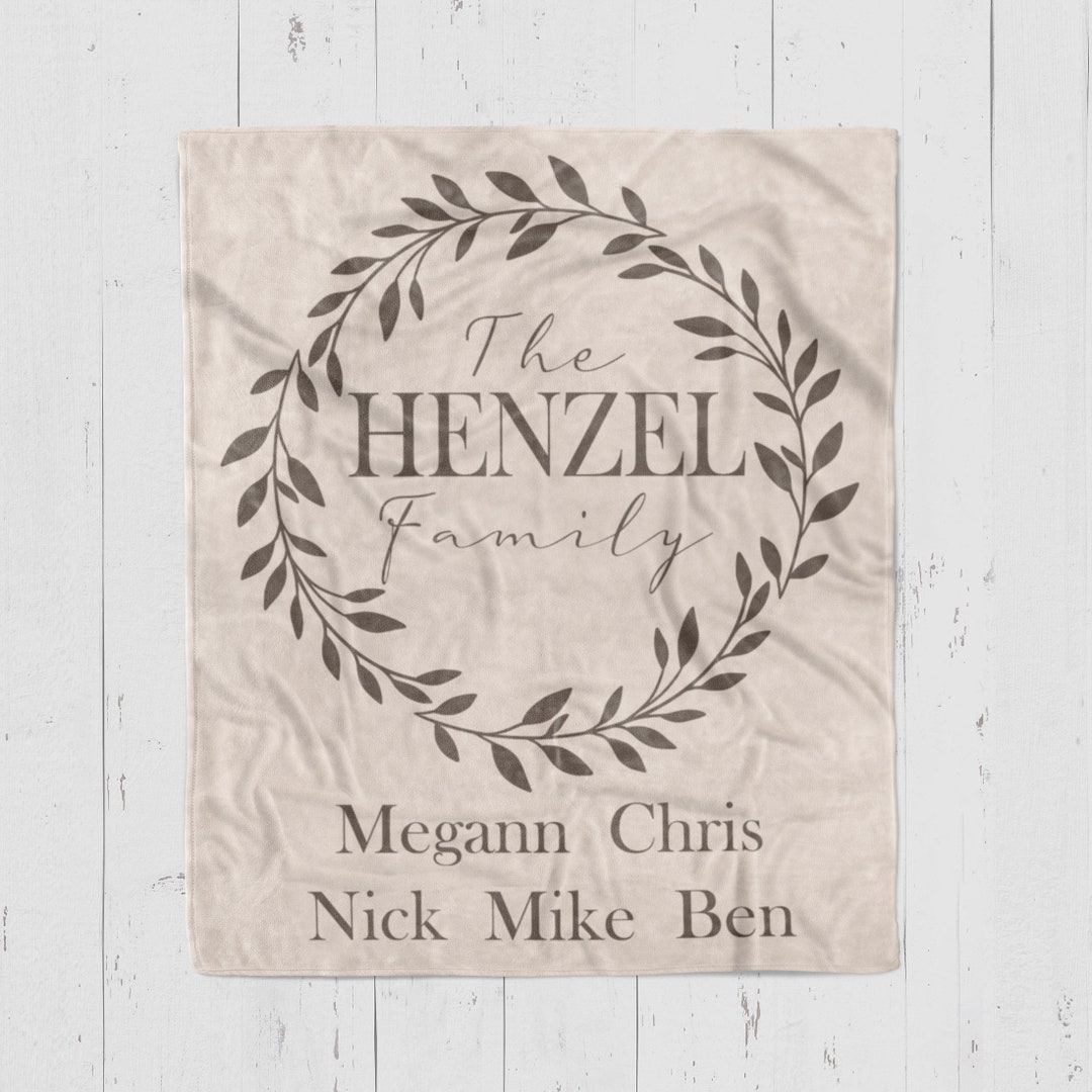 Custom Family Blanket, Family Names Blanket, Couples Gift Personalized