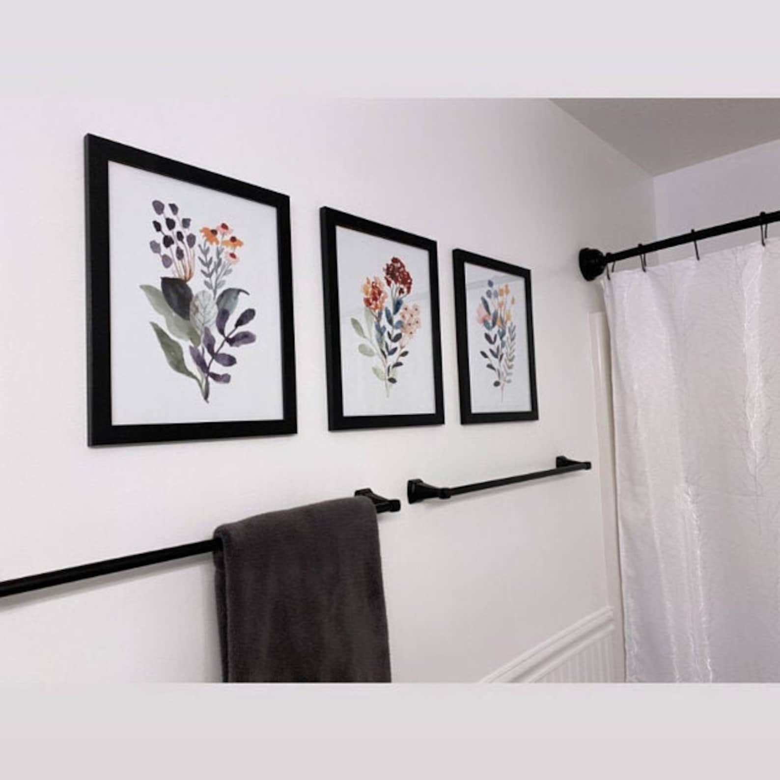 Watercolor Wildflowers Wall Art Wild Flower Art Prints or Etsy