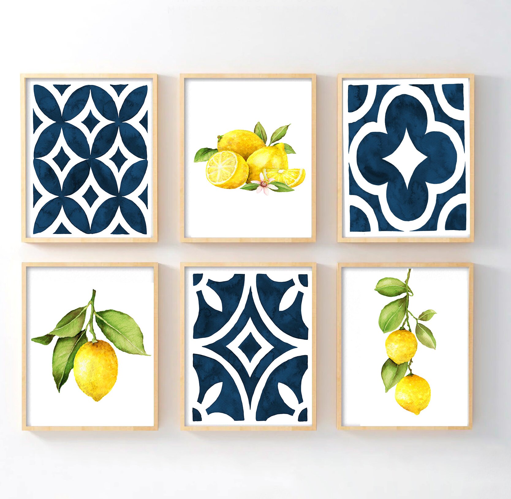 Lemon Kitchen Wall Art Kitchen Lemon Wall Art Prints or Etsy