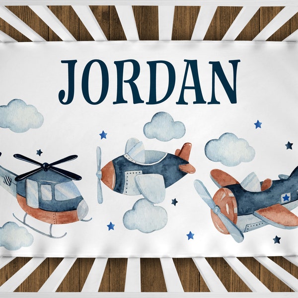Airplane Nursery Bedding Etsy