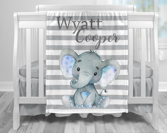 Baby boy elephant blanket sale