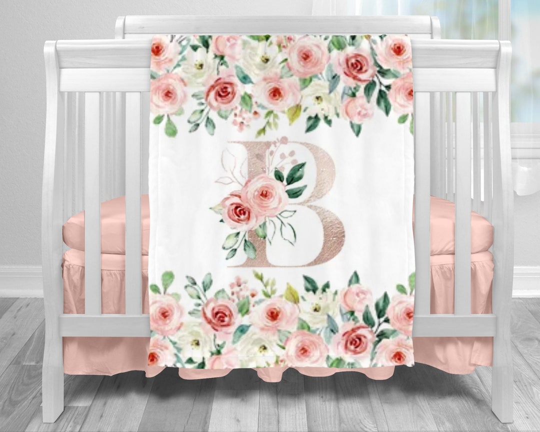Personalized Baby Blanket - 30"x40" Soft Floral Deer Design, Custom Name, Minky & Fleece - View #11