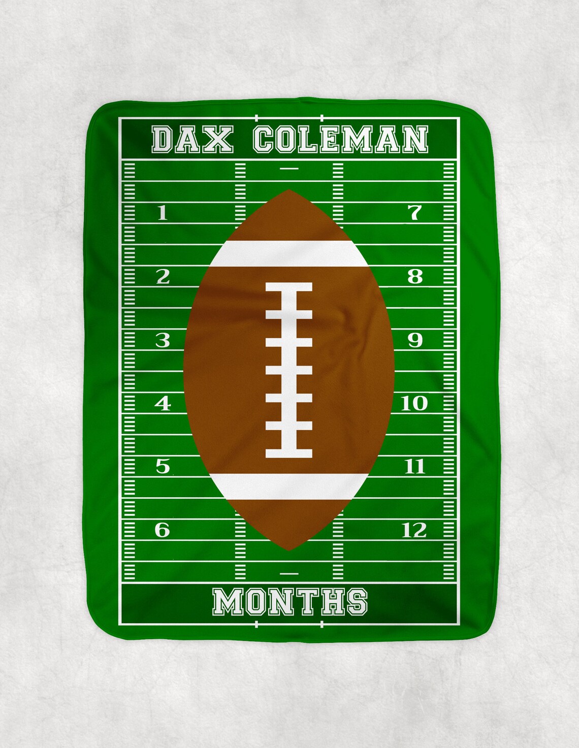 Football Milestone Blanket Baby Boy Sports Blanket Etsy