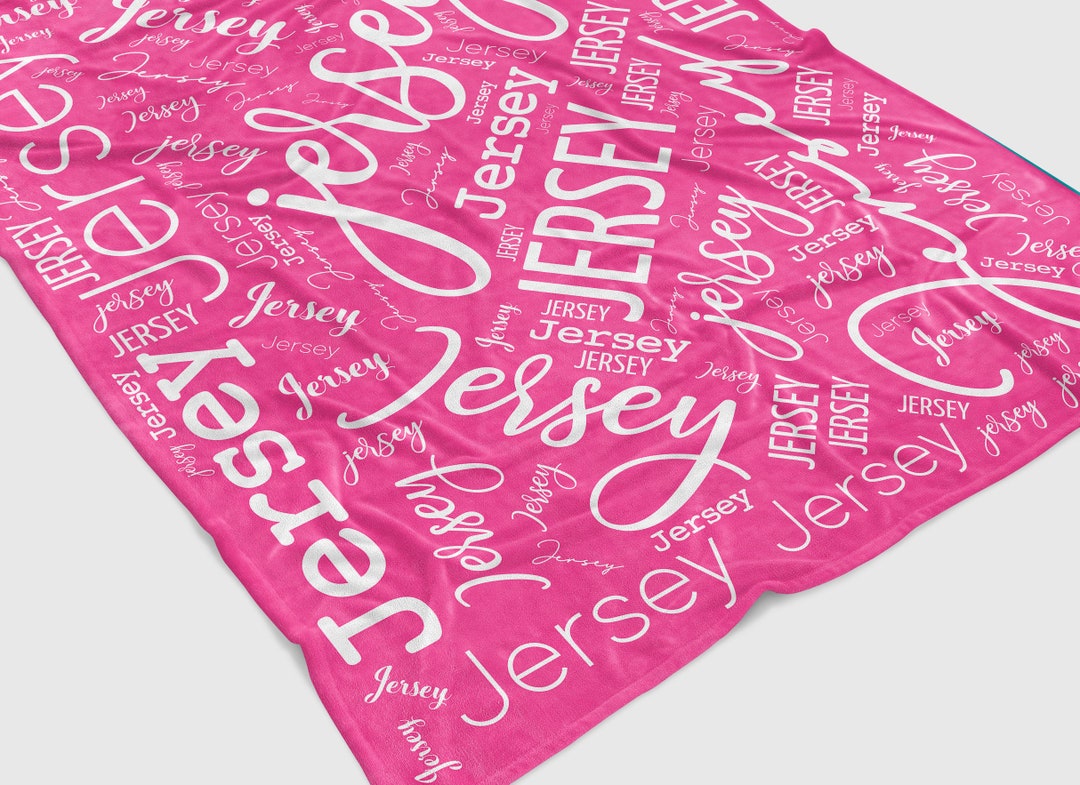 Personalized Girl BLANKET Baby Girl Name Blanket Hot Pink Etsy
