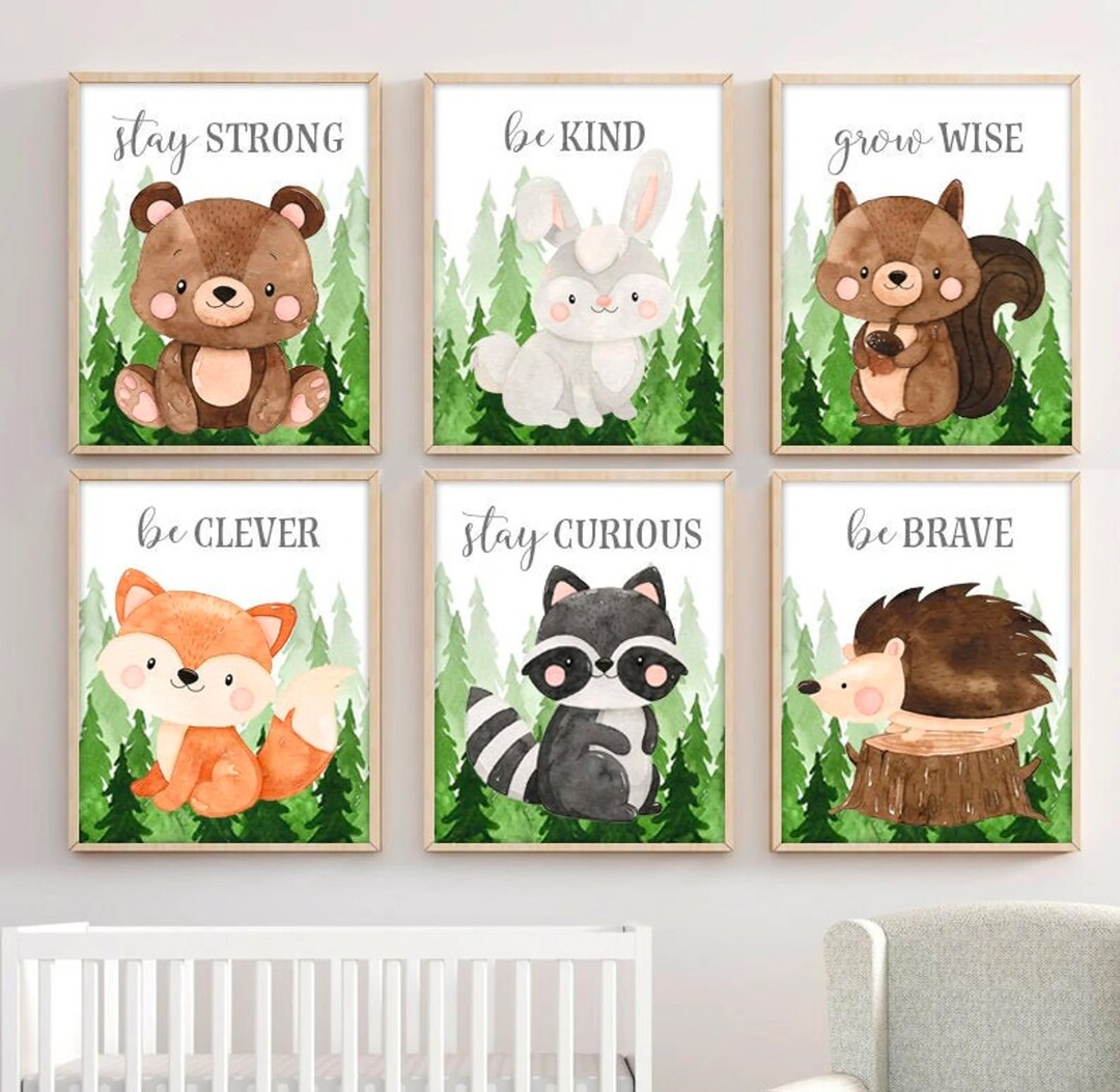 Woodland Animals Wall Art Woodland Animals Quote Art Print Woodland