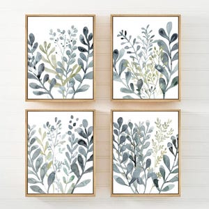 Eucalyptus Wall Art:  Botanical Leaves , Set of 4 - Framed, Canvas, or Art Prints WC