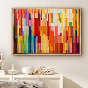 Abstract Art: Colorful Wall Decor Set of 1 - Framed, Canvas, or Art Prints