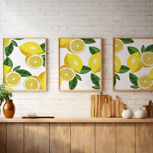 Lemon Wall Art Decor Set of 3