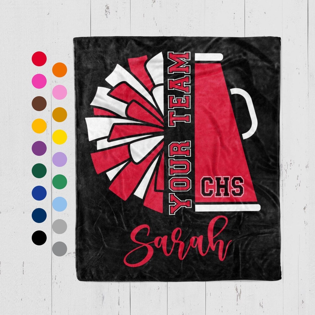 Cheer Blanket, Personalized Cheer Blanket, Cheerleader Gift, Custom ...