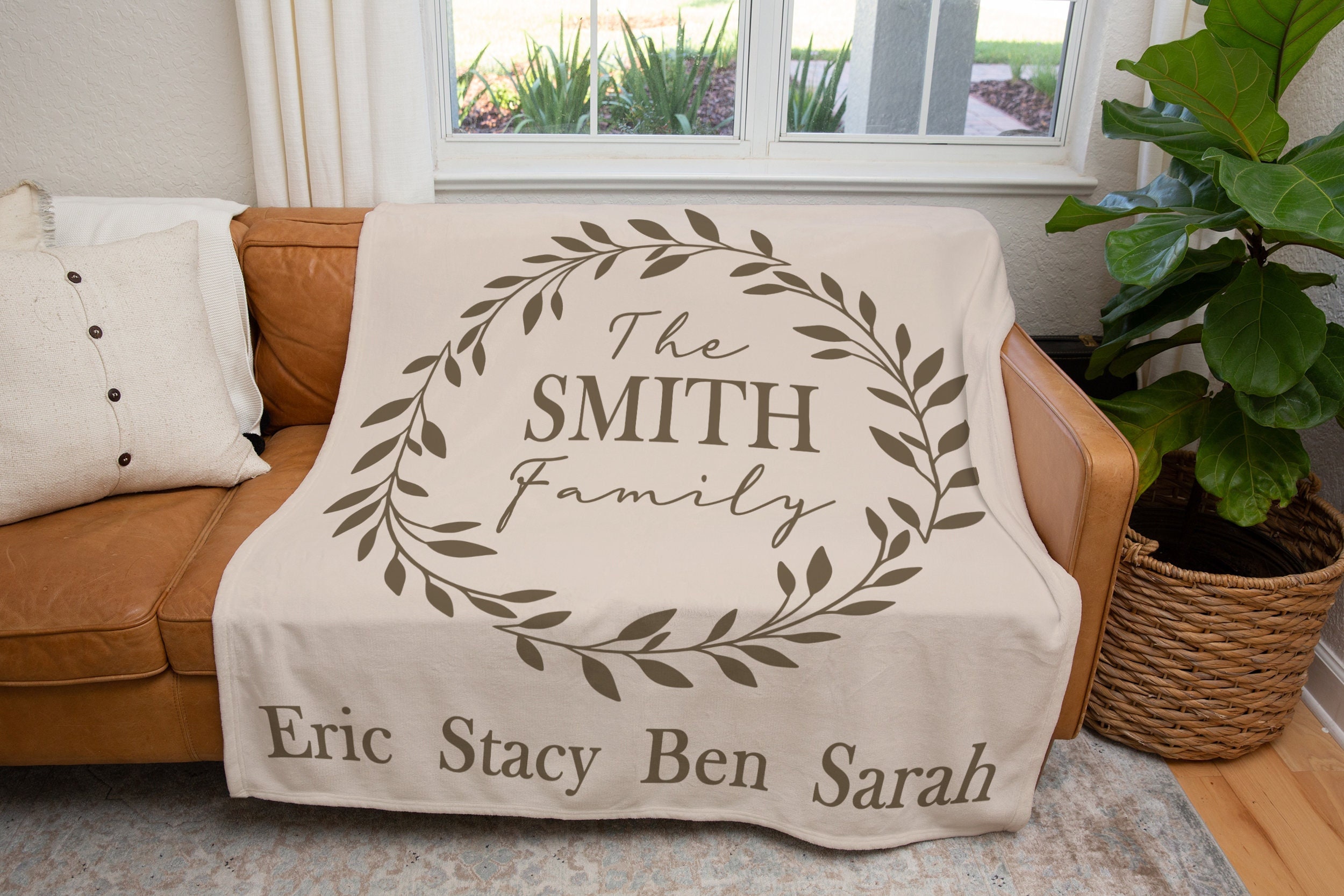Custom Family Blanket Family Names Blanket Couples Gift Etsy