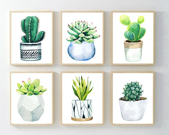Cactus wall art deals