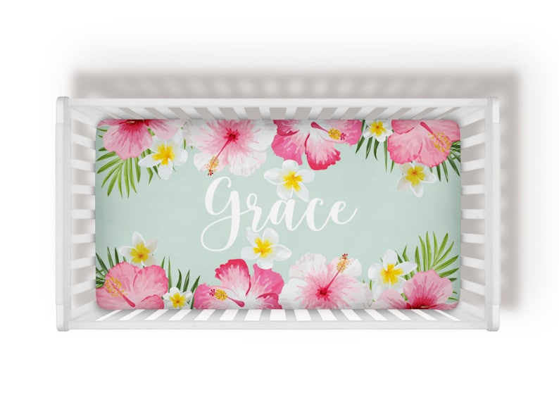 personalized crib sheets girl
