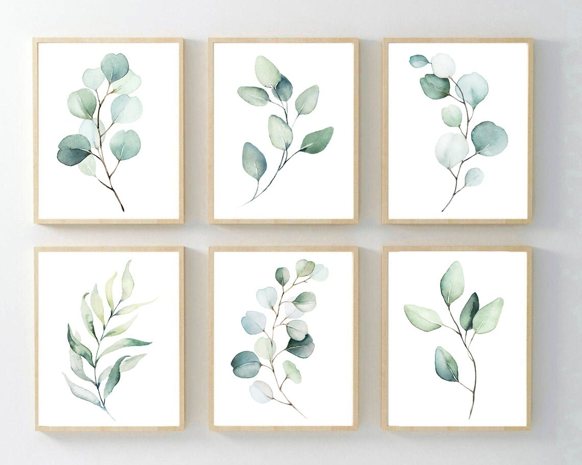 Eucalyptus Wall Art Botanical Wall Art Print or Canvas Set of Etsy