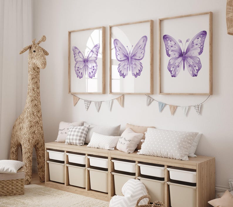 Purple Butterfly Wall Art