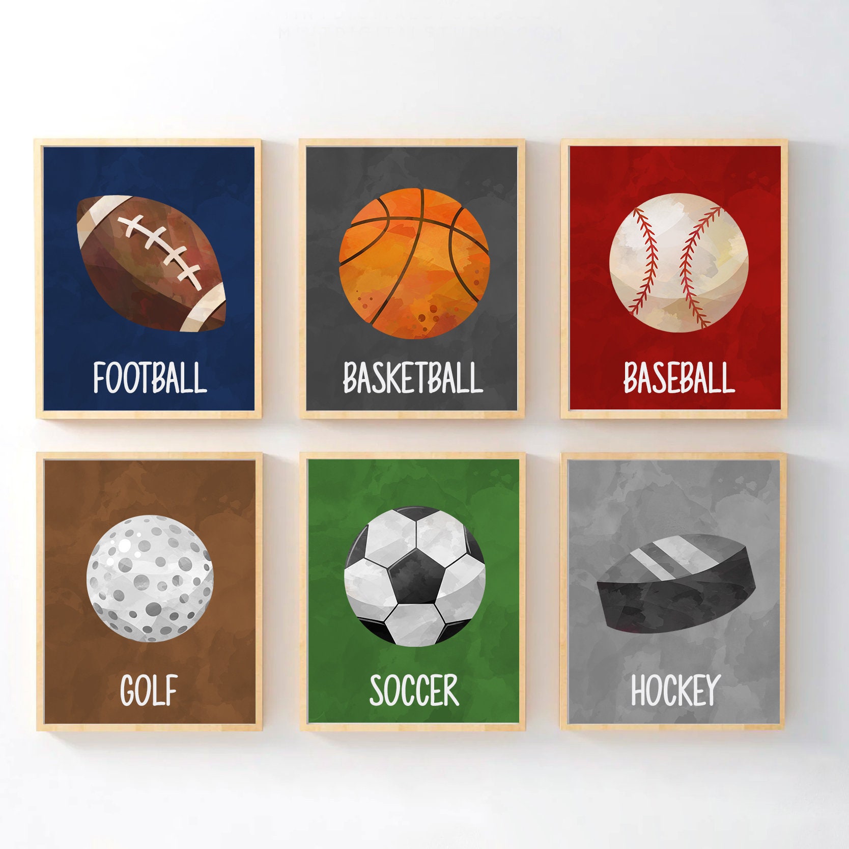 Sports Toddler Room Decor Boy Wall Art Prints or Canvas Set Etsy