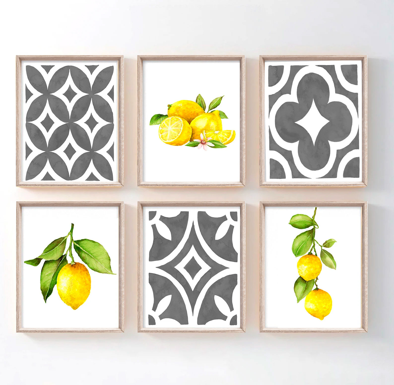 Lemon Wall Decor Kitchen Lemon Wall Prints Canvas or Framed Etsy