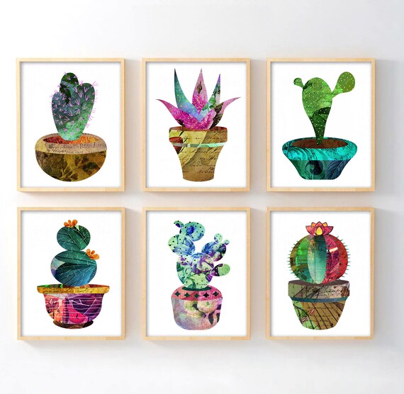 Cactus wall decor deals