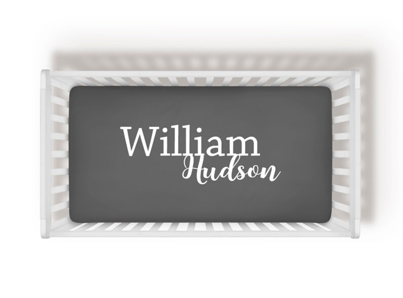 Boy Name Crib Sheet Baby Boy Name Personalized Crib Sheet Etsy