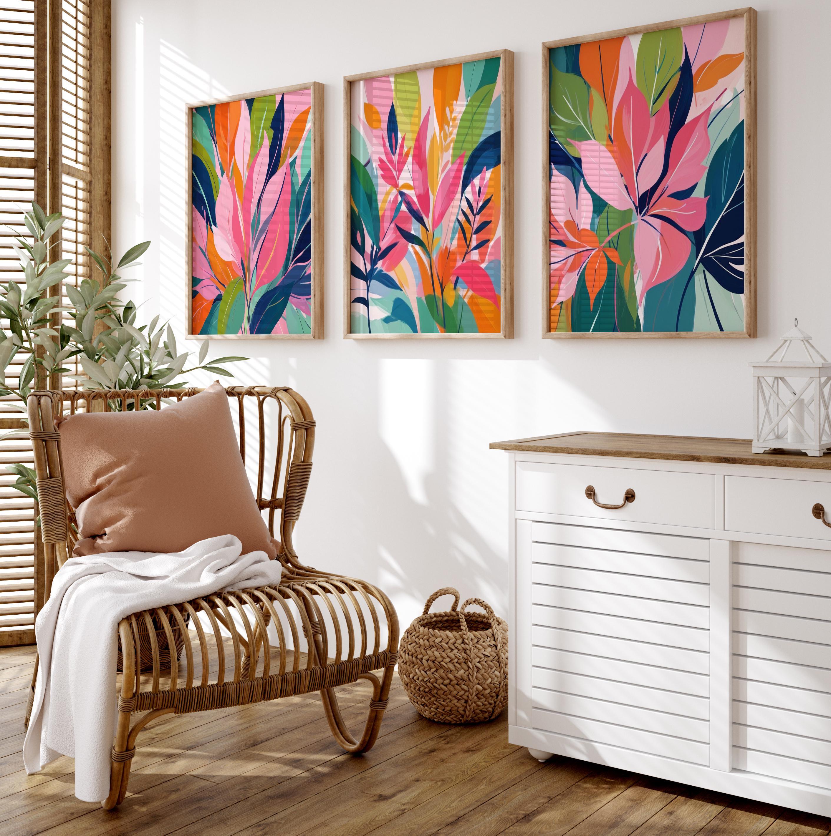 Colorful Tropical Wall Art - Vibrant Tropical Art - Beach House