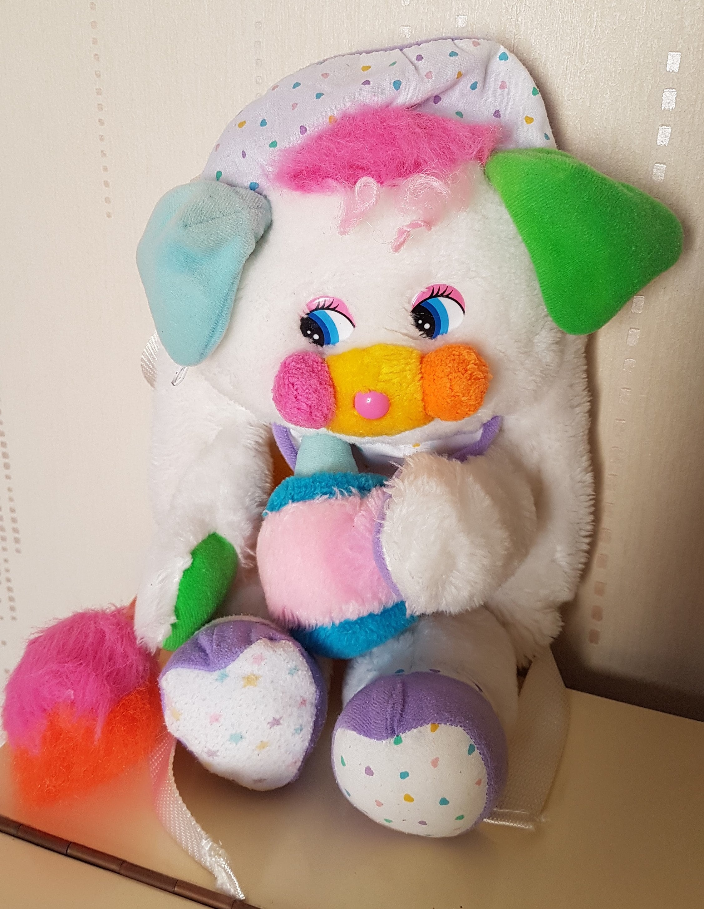 Vintage Popples Mattel 1986 Sac A Dos Peluche