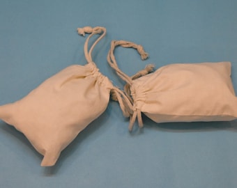Muslin Bags- 10x12 Inches Double Drawstring 100% Organic Reusable Cotton Handmade Bags. Color: NATURAL, QTY= 10, 25, 50 100, 200