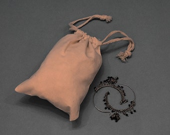 Muslin Bags- 3x4 Inches WHITE Single Drawstring Organic Cotton Reusable Premium Quality Bags. QTY: 10, 25, 50 100, 200