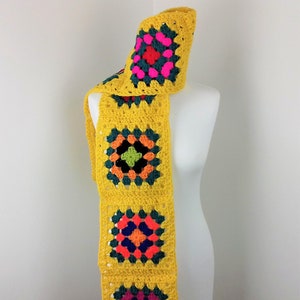 Granny Squares Scarf / Crochet Scarf / Afghan Scarf