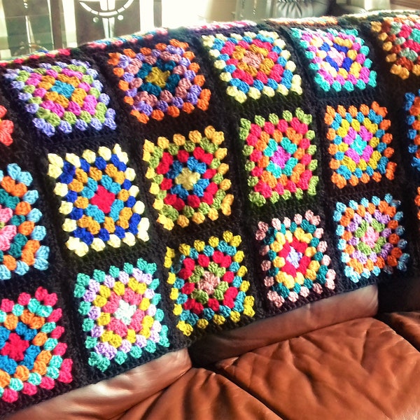 Crochet Blanket / Granny Square Blanket / Granny Blanket / Handmade Blanket /Granny Square Afghan / Crocheted Blanket / Patchwork Blanket