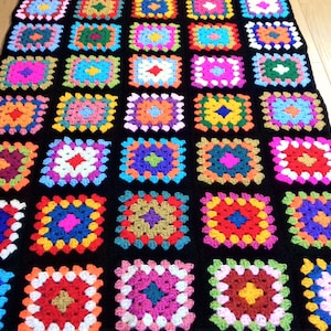 Granny Squares Blanket / Granny Square Afghan / Crochet Blanket image 9