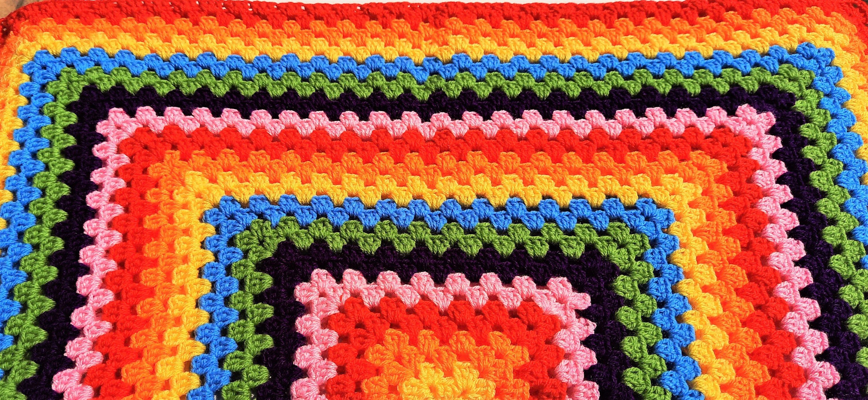 Crochet Blanket / Granny Square Blanket / Rainbow Blanket / Etsy UK