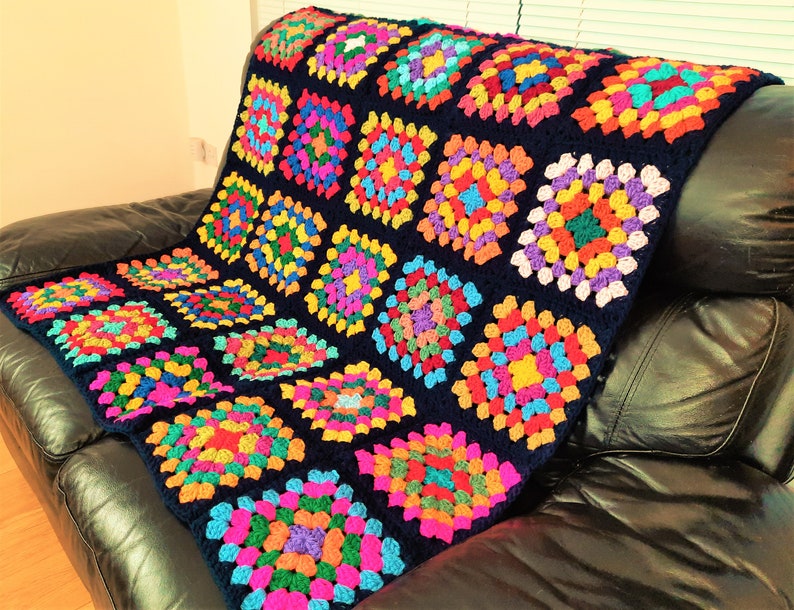 Oma Square Afghan / Häkeldecke / Oma Decke / handgemachte | Etsy