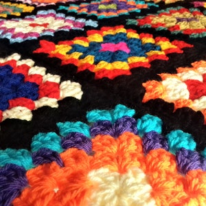 Granny Squares Blanket / Granny Square Afghan / Crochet Blanket image 5