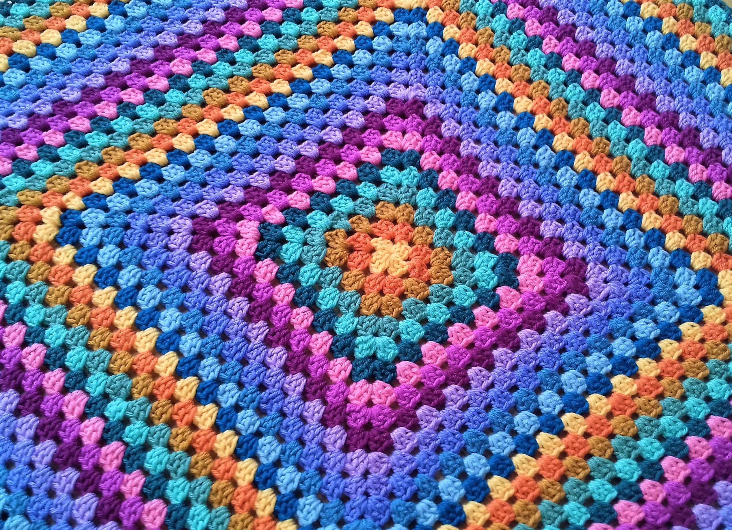Crochet Blanket / Granny Square Blanket / Retro Blanket / Etsy