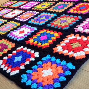 Granny Squares Blanket / Granny Square Afghan / Crochet Blanket image 8