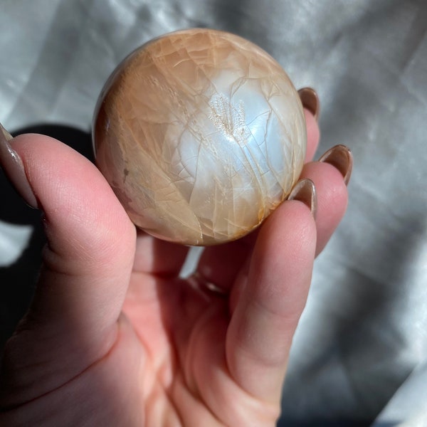 Peach Moonstone Sphere // Flashy Moonstone Sphere