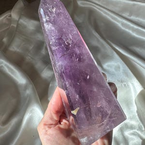 Amethyst Obelisk Tower: 325 gram Crystal Point