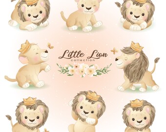 Download Baby Lion Clipart Etsy