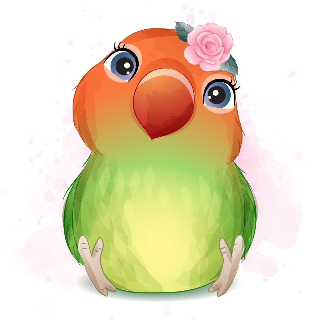 Cute Parakeet Clipart