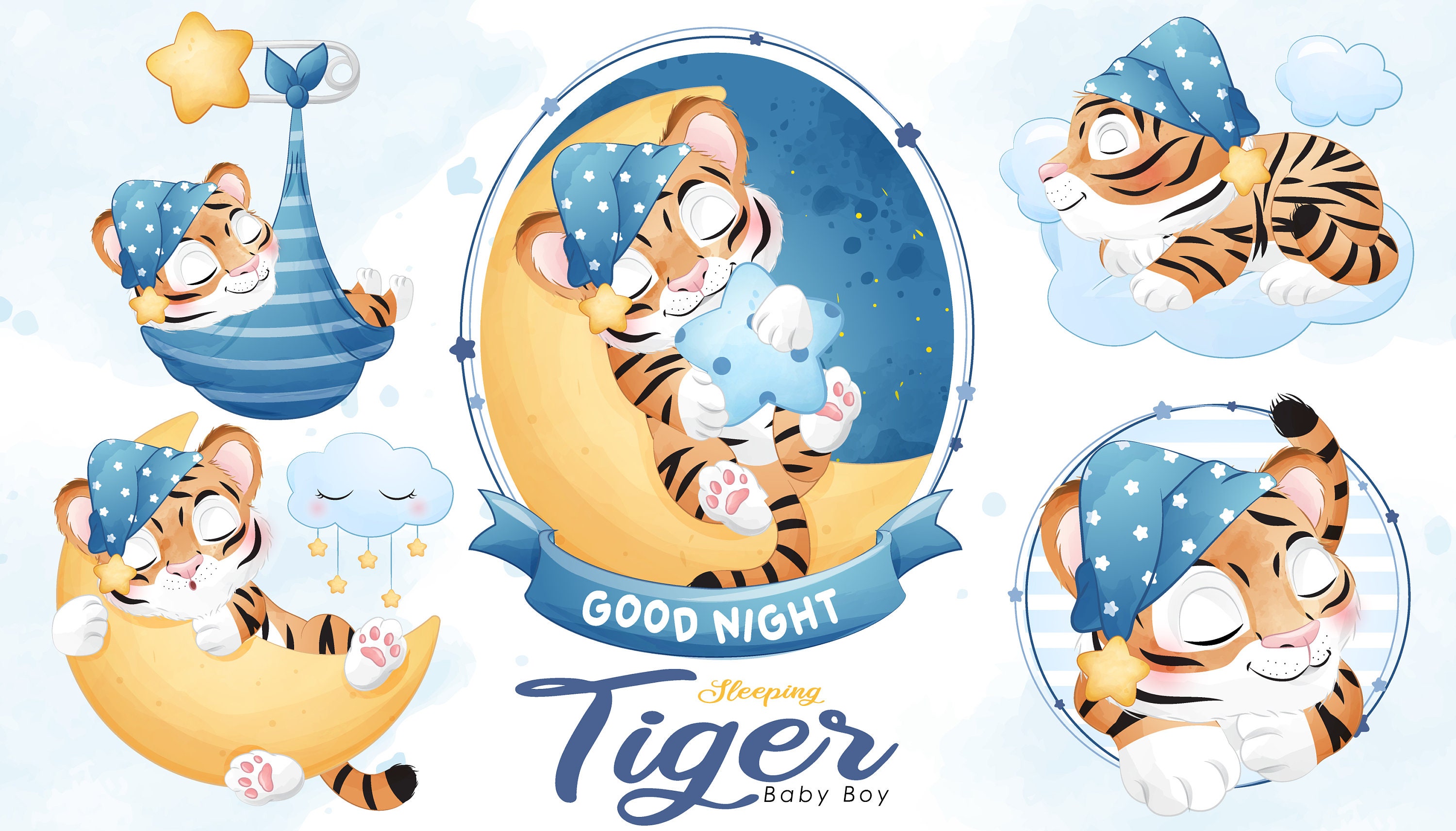 Cute Doodle Sleeping Tiger Digital Clipart Collection - Etsy Denmark Cute Doodle Sleeping Tiger Digital Clipart Collection - Etsy Denmark