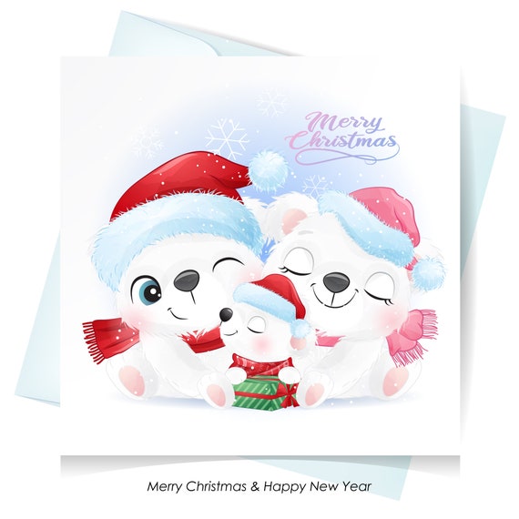 Bear Family Christmas | Greeting Card Bear Family Christmas | Greeting Card