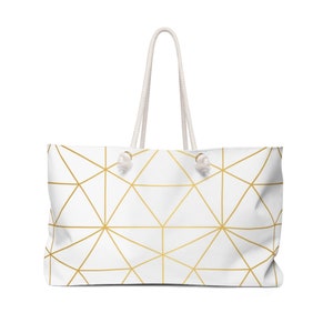 Gold Pattern Weekender Bag