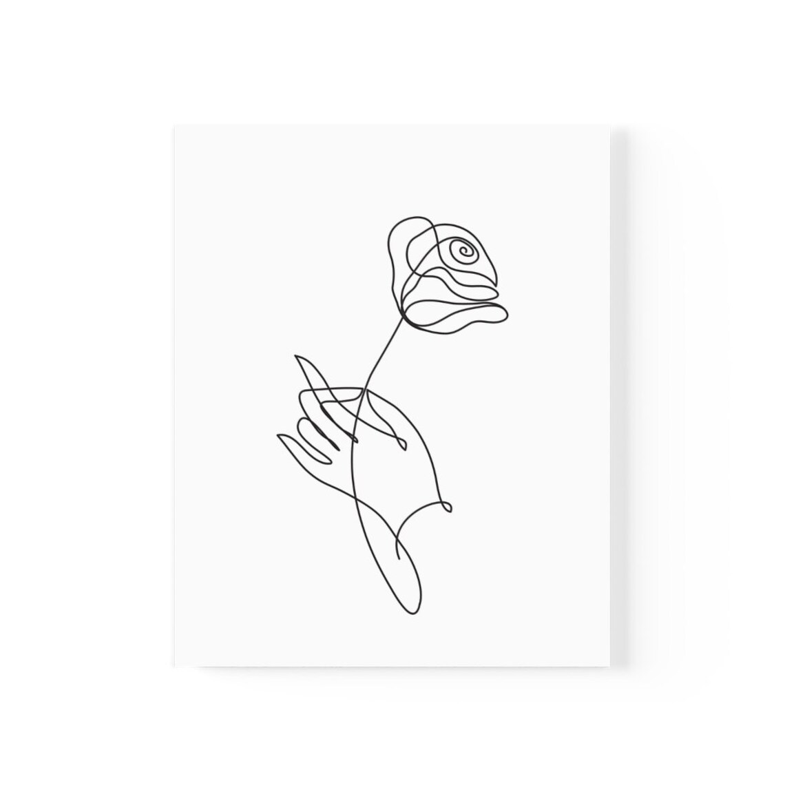 Hand Holding Rose Flower Line Art - Etsy Canada