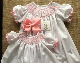 little sister smocked dress