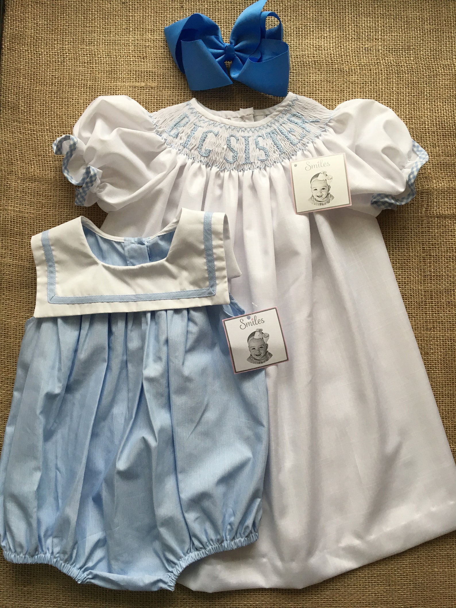 Custom Hand Smocked Dress Heirloom Name Smock Big and Etsy
