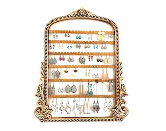 Large Ornate Earring Organizer, Wall Mount Jewelry Holder, Hanging Earring Rack, Earring Display, Earring Jewelry Box, Woman's Gift