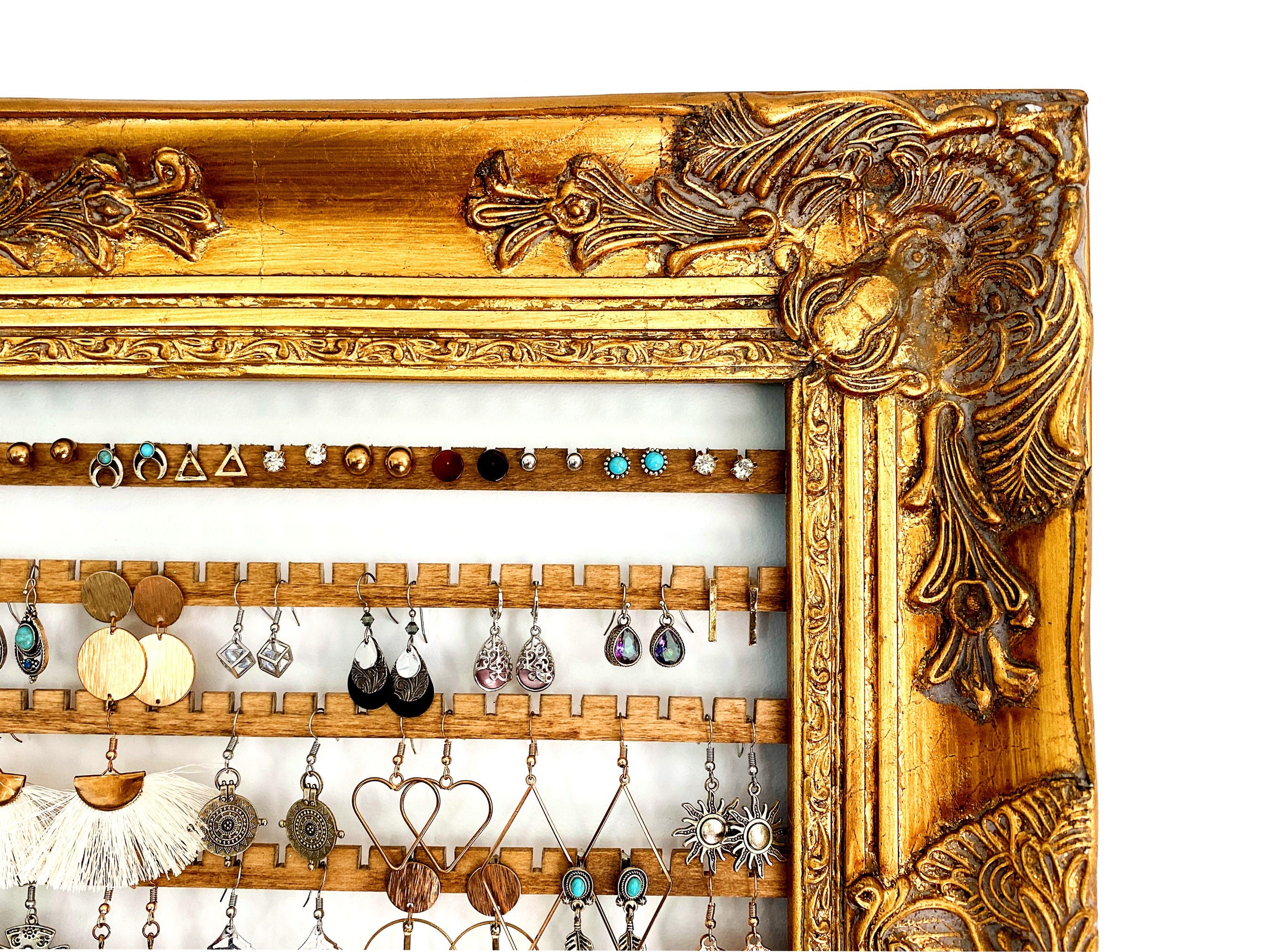 Jewelry Organizer, Jewelry Storage, Necklace Hanger, Jewelry Hooks, Jewelry  Display, Shabby Chic Frame, Gift for Her, Bridesmaids Gift 