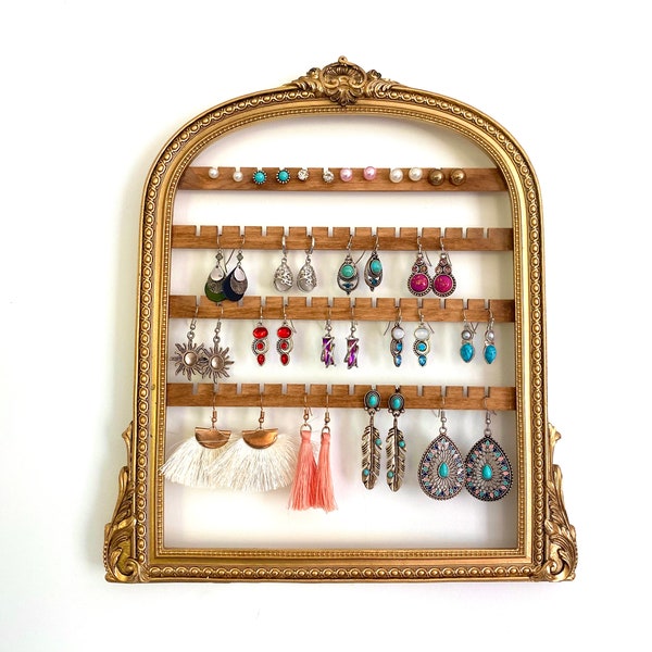 Elegant Ornate Earring Holder, Jewelry Organizer Hanging, Wall Earring Display, Jewelry Cabinet, Necklace Hanger, Custom Earring Organizer