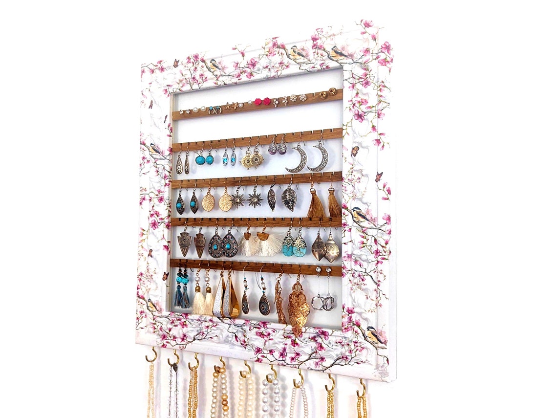 Wall Hanging Jewelry Display/ Framed Jewelry Organizer/ Etsy